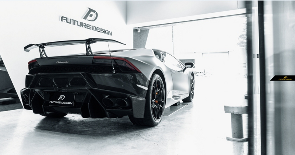 Aero Republic V Style Carbon Fiber Rear Bumper & Diffuser For Lamborghini Huracan LP580 LP610