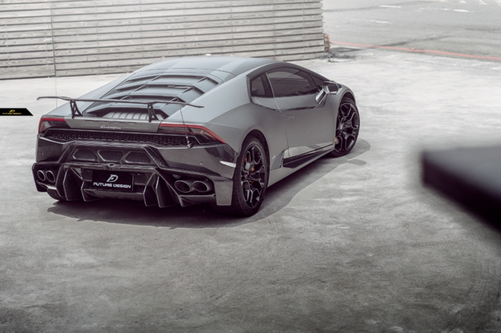 Aero Republic V Style Carbon Fiber Rear Bumper & Diffuser For Lamborghini Huracan LP580 LP610