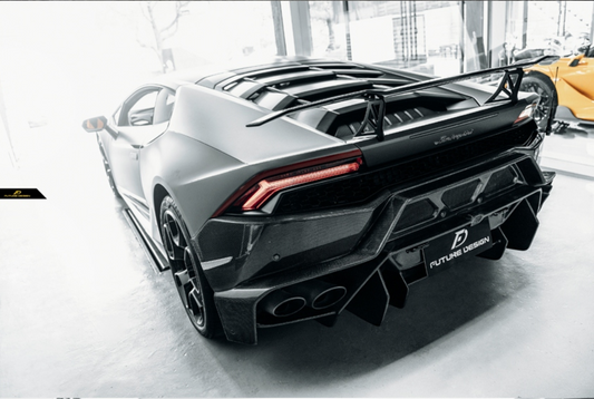 Aero Republic V Style Carbon Fiber Rear Bumper & Diffuser For Lamborghini Huracan LP580 LP610