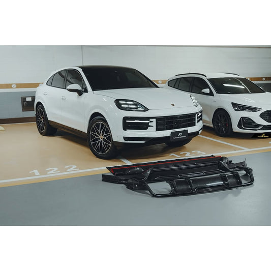 Future Design Carbon Fiber FRONT LIP SPLITTER for Porsche Cayenne Coupe 9Y3 - Performance SpeedShop