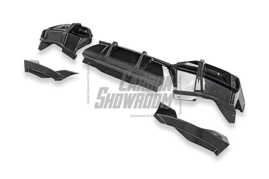 BMW X2 IX2 sDrive28i xDrive28i U10 (with M-Sport bumper) 2024-ON with Aftermarket Parts - Rear Diffuser Dry Pre-preg Carbon Fiber / FRP from Future Design