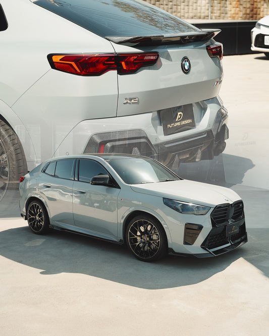 BMW X2 IX2 M35i sDrive28i xDrive28i U10 (with M-Sport bumper) 2024-ON with Aftermarket Parts - Rear Spoiler Dry Pre-preg Carbon Fiber / FRP from Future Design