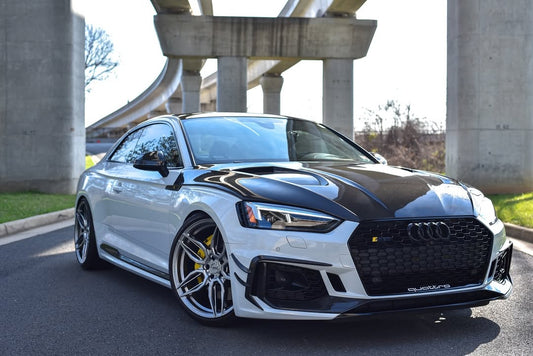 Audi RS5 S5 A5 B9 B9.5 2017-ON with Aftermarket Parts - V1 Hood Bonnet Carbon Fiber / FRP from Future Design