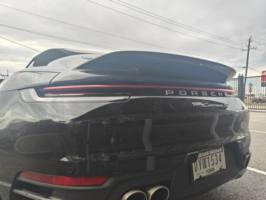  Porsche 911 992.1 Carrera Base/S/T/4/4S/Targa 4/Targa 4S/GTS 2020-2024 & Porsche 911 992.2 Carerra Base/T/S/4S/GTS/4GTS/Targa 4S/4GTS 2025-ON with Future Design Carbon's Aftermarket Parts - V2 Ducktail Spoiler Carbon Fiber