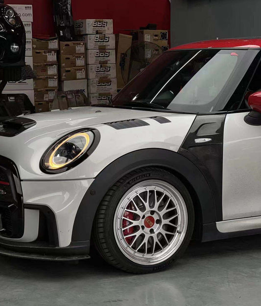 MINI Cooper JCW (John Cooper Works) S Base F56 2014 2015 2016 2017 2018 Pre-LCI & 2019 2020 2021 First LCI & 2022-ON Second LCI with Aftermarket Parts - AG Style Front Fenders Carbon Fiber from G Performance