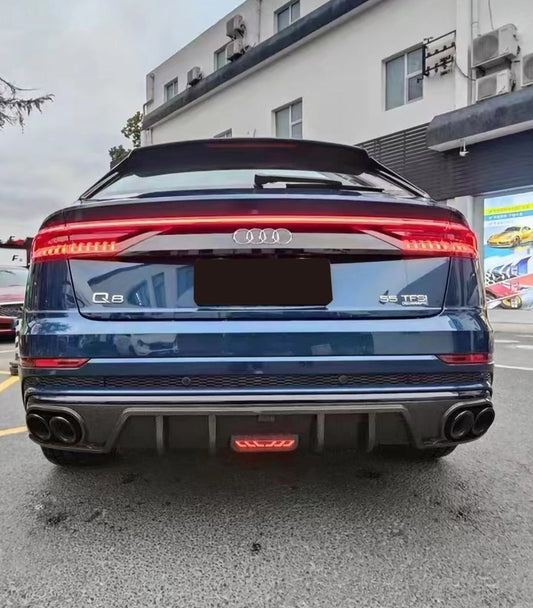 Audi SQ8 Q8 (Exhaust tips not included) 2020-ON with Aftermarket Parts - GC Style Rear Diffuser Pre-preg Carbon Fiber from Geex Village