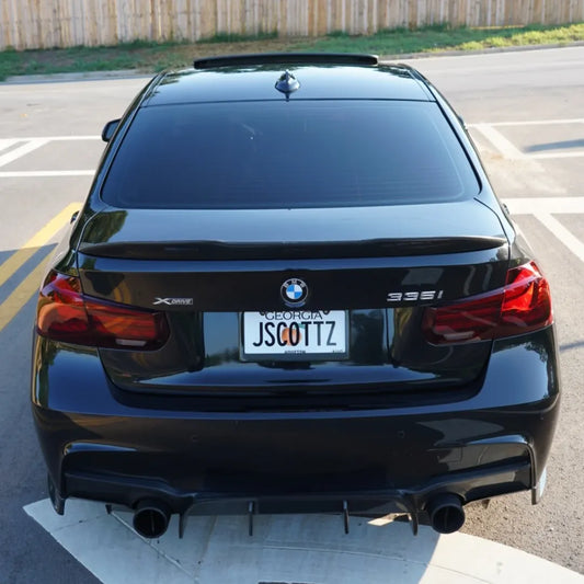 BMW 3 Series 340i 335i 330i 328i 320i 318i 335d 330d 325d 320d 318d 316d F30 Sedan 2012 2013 2014 2015 2016 2017 2018 2019 with Aftermarket Parts - Rear Lip Spoiler Carbon Fiber from Geex Village