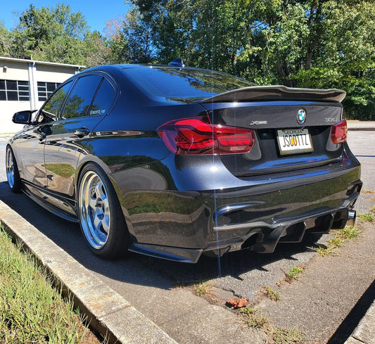 BMW 3 Series M Sport 340i 335i F30 2012 2013 2014 2015 2016 2017 2018 2019 with Aftermarket Parts - Rear Canards Carbon Fiber from Geex Village