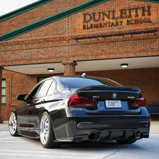 BMW 3 Series M Sport 340i 335i F30 2012 2013 2014 2015 2016 2017 2018 2019 with Aftermarket Parts - Rear Canards Carbon Fiber from Geex Village