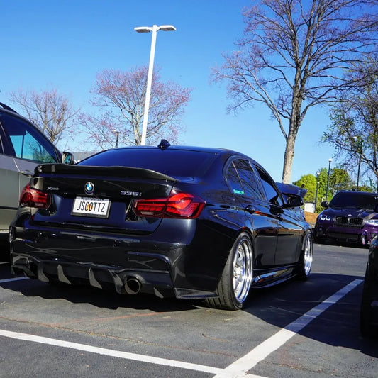 BMW 3 Series M Sport 340i 335i F30 2012 2013 2014 2015 2016 2017 2018 2019 with Aftermarket Parts - Rear Diffuser & Rear Diffuser Undertray Carbon Fiber from Geex Village