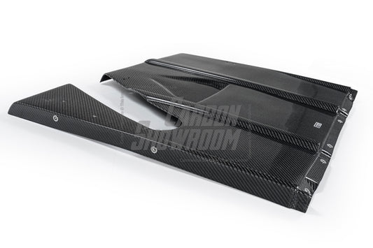 BMW 3 Series M Sport 340i 335i F30 2012 2013 2014 2015 2016 2017 2018 2019 with Aftermarket Parts - Rear Diffuser & Rear Diffuser Undertray Carbon Fiber from Geex Village