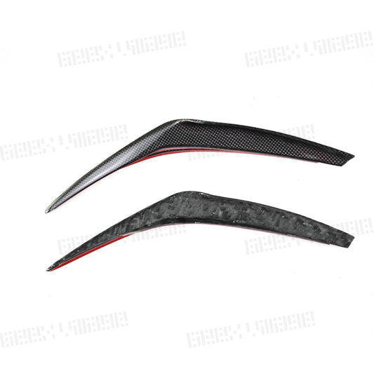 BMW 5 Series M550 540 530 (with M-package bumper, does not fit base model) G30 Pre-LCI 2017 2018 2019 2020 with Aftermarket Parts - Front Canards Carbon Fiber from Geex Village