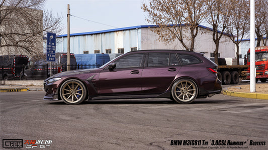 BMW M3CS M3C M3 G80 G81 2021-ON with Aftermarket Parts - Hommage+ Front Fenders Carbon Fiber from Geex Village