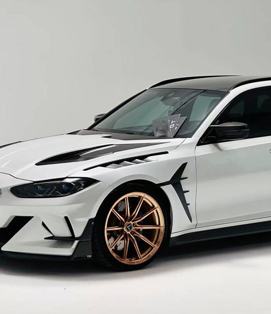 BMW M3CS M3C M3 G80 G81 2021-ON with Aftermarket Parts - Hommage+ Front Fenders Carbon Fiber from Geex Village