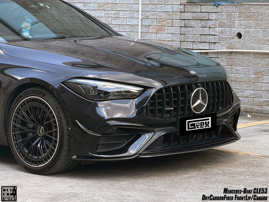 Mercedes Benz CLE-Class AMG CLE 53 2024-ON with Aftermarket Parts - Front Middle Lip Dry Pre-preg Carbon Fiber from Geex Village