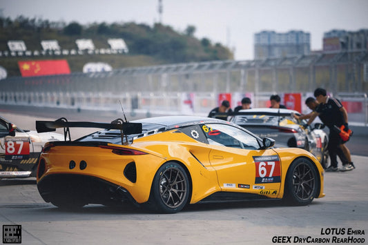 Lotus Emira 3.6 V6 2.0 Four-cylinder 2022-ON with Aftermarket Parts - GT4 Style Rear Wing Carbon Fiber from Geex Village