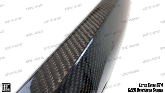Lotus Emira 3.6 V6 2.0 Four-cylinder 2022-ON with Aftermarket Parts - GT4 Style Rear Wing Carbon Fiber from Geex Village