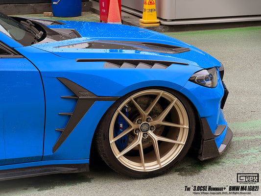 BMW M4CSL M4CS M4C M4 G82 G83 2021-ON with Aftermarket Parts - Hommage+ Front Fenders Carbon Fiber / FRP from Geex Village