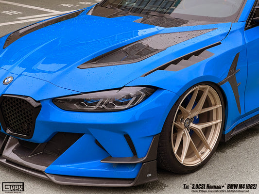 BMW M4CSL M4CS M4C M4 G82 G83 2021-ON with Aftermarket Parts - Hommage+ Front Fenders Carbon Fiber / FRP from Geex Village