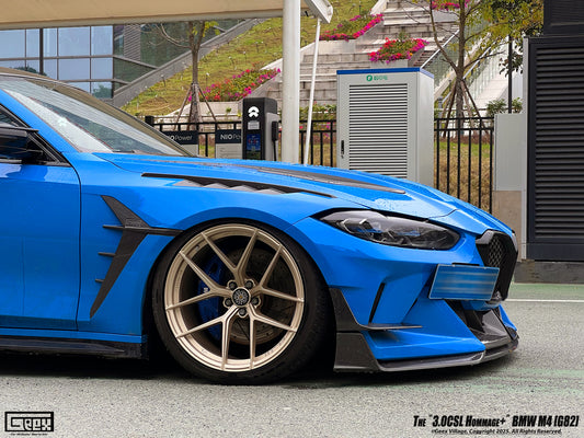 BMW M4CSL M4CS M4C M4 G82 G83 2021-ON with Aftermarket Parts - Hommage+ Front Fenders Carbon Fiber / FRP from Geex Village