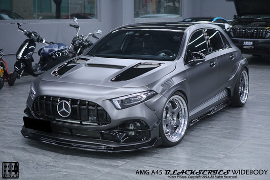 Mercedes Benz A-Class AMG A45 W177 V177 2019-ON with Aftermarket Parts - Stage 2 Front Lip Splitter&nbsp;Carbon Fiber from Geex Village