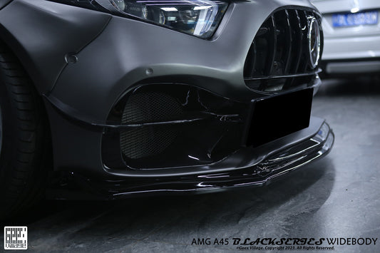 Geex Village Stage 2 Front Lip Splitter for Mercedes Benz A-Class AMG A45 W177 V177 2019-ON Carbon Fiber