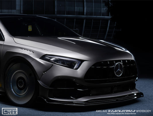 Mercedes Benz A-Class AMG A45 W177 V177 2019-ON with Aftermarket Parts - Stage 2 Front Lip Splitter&nbsp;Carbon Fiber from Geex Village
