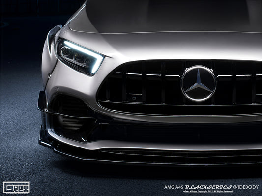 Mercedes Benz A-Class AMG A45 W177 V177 2019-ON with Aftermarket Parts - Stage 2 Front Lip Splitter&nbsp;Carbon Fiber from Geex Village