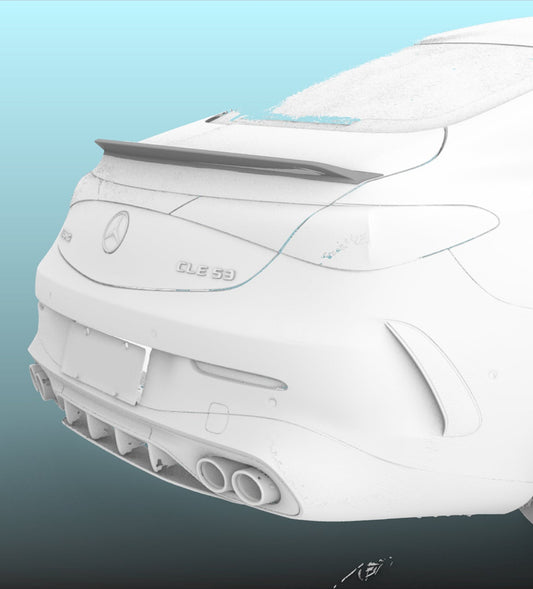  Mercedes Benz CLE-Class AMG CLE 53 / 450 / 300 2024-ON with Aftermarket Parts - Rear Lip Ducktail Spoiler Dry Pre-preg Carbon Fiber from Geex Village 