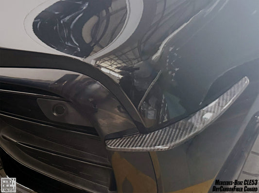 Mercedes Benz CLE-Class AMG CLE 53 2024-ON with Aftermarket Parts - Front Canards Dry Pre-preg Carbon Fiber from Geex Village
