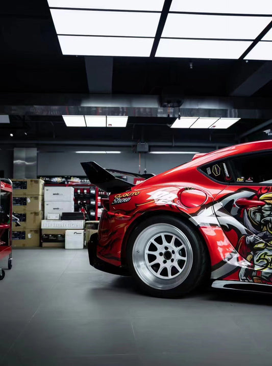 Toyota Supra MK5 A90 A91 3.0 2.0 2020-ON with Aftermarket Parts - Unicorn GT3 Widebody Fender Flares, Wheel Arches, and Side Skirts Carbon Fiber/FRP from Geex Village