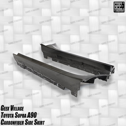 Toyota Supra MK5 A90 A91 3.0 2.0 2020-ON with Aftermarket Parts - Unicorn GT3 Widebody Fender Flares, Wheel Arches, and Side Skirts Carbon Fiber/FRP from Geex Village