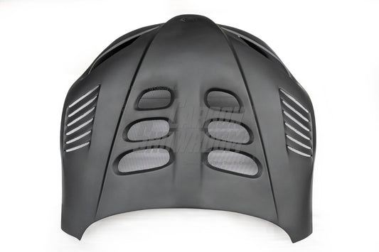 Toyota Supra MK5 A90 A91 3.0 2.0 2020-ON with Aftermarket Parts - Unicorn GT3 Clamshell Hood and Front Bumper & Steel Brackets and Cable for Clamshell Hood and Bumper Carbon Fiber/FRP/Steel from Geex Village