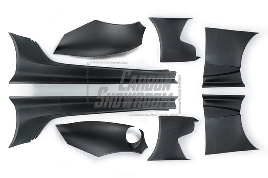 Toyota Supra MK5 A90 A91 3.0 2.0 2020-ON with Aftermarket Parts - Unicorn GT3 Widebody Fender Flares, Wheel Arches, and Side Skirts Carbon Fiber/FRP from Geex Village