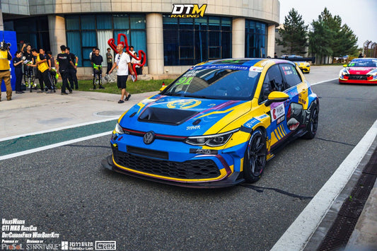Volkswagen Golf GTI R MK8 2022-ON with Aftermarket Parts - Center Hood Vent Cutout Carbon Fiber from Geex Village