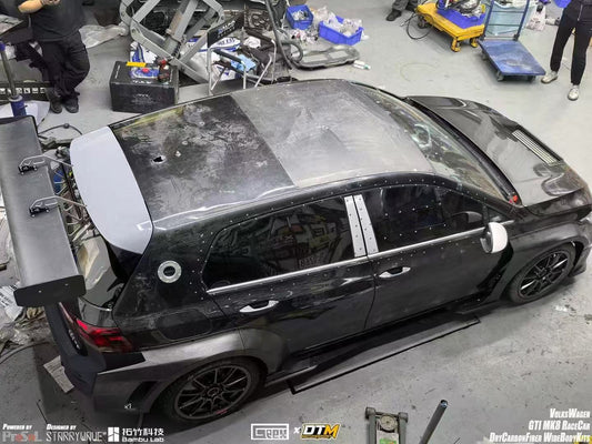 Volkswagen Golf GTI R MK8 2022-ON with Aftermarket Parts - Rear Quarter Panel Flares Set Carbon Fiber from Geex Village