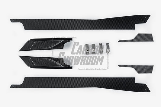 Volkswagen Golf GTI R MK8 2022-ON with Aftermarket Parts - Side Skirts and Extension Carbon Fiber from Geex Village