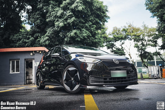 Volkswagen ID.3 Pro Performance / S E11E12 2020 2021 2022 with Aftermarket Parts - Front Lip Carbon Fiber from Geex Village