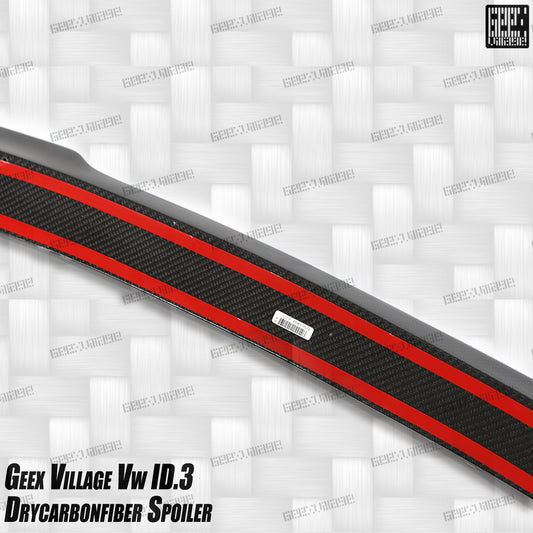 Volkswagen ID.3 Pro Performance / S E11E12 2018-ON with Aftermarket Parts - V2 Rear Roof Spoiler Carbon Fiber from Geex Village