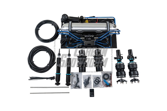 Ford Mustang Ecoboost V6 GT 5.0 Mach1 Bullitt S550.1 S550.2 2015 2016 2017 2018 2019 2020 2021 2022 2023 with Aftermarket Parts - Air Suspension Kit from Hovercraft Suspension
