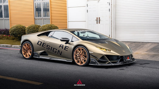 Lamborghini Huracan LP580 LP610 EVO RWD AWD Tecnica Performante 2015 2016 2017 2018 2019 2020 2021 2022 2023 2024 with Aftermarket Parts - Side Skirts Dry Pre-preg Carbon Fiber from ArmorExtend