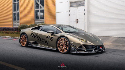 Lamborghini Huracan LP580 LP610 EVO RWD AWD Tecnica Performante 2015 2016 2017 2018 2019 2020 2021 2022 2023 2024 with Aftermarket Parts - Side Skirts Dry Pre-preg Carbon Fiber from ArmorExtend
