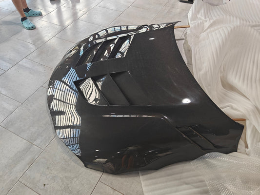 Aero Republic Carbon Fiber Hood Bonnet TS Style for Toyota Supra A90 A91 2020 2021 2022 - Performance SpeedShop