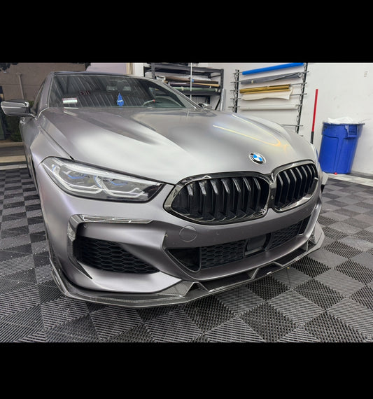 Aero Republic Pre-preg Carbon Fiber Upper Front Bumper Canards For BMW 8 Series G14 G15 G16 840i M850i