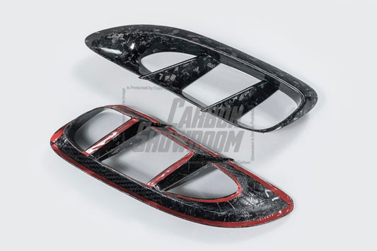 Porsche 718 Cayman / Boxster / GTS 2017-ON with Aftermarket Parts - Side Vents Pre-preg Carbon Fiber from Karbel Carbon