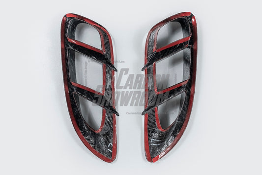 Porsche 718 Cayman / Boxster / GTS 2017-ON with Aftermarket Parts - Side Vents Pre-preg Carbon Fiber from Karbel Carbon