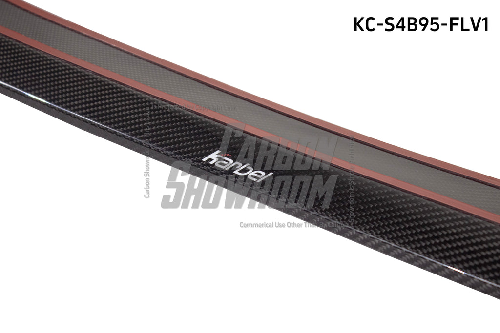 Audi S4 A4 S-line (with s-line bumper, does not fit base model) B9.5 2020 2021 2022 2023 2024 with Aftermarket Parts - Front Lip Pre-preg Carbon Fiber from Karbel Carbon