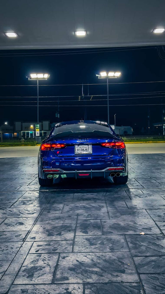 Audi S5 A5 (with S-bumper, does not base model) B9.5 2020 2021 2022 2023 2024 with Aftermarket Parts - Rear Diffuser Pre-preg Carbon Fiber from Karbel Carbon