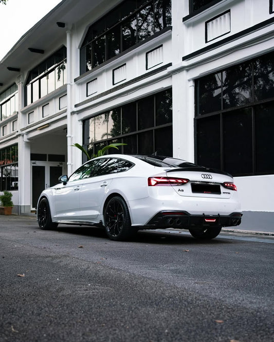 Audi S5 A5 B9.5 2020 2021 2022 2023 2024 With Aftermarket Parts - Side Skirts Pre-preg Carbon Fiber from Karbel Carbon