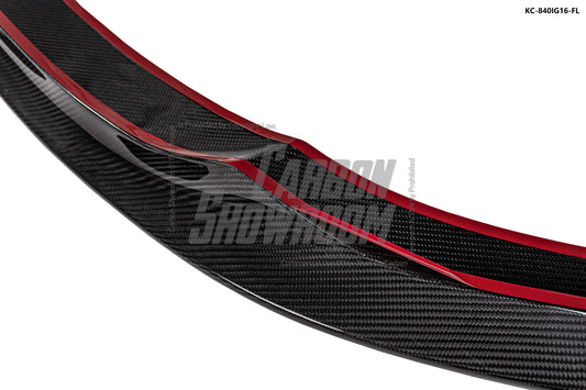 BMW 8 Series M850 840 (With M-Package Bumper) G14 G15 G16 2018 2019 2020 2021 2022 2023 2024 with Aftermarket Parts - Front Lip Pre-preg Carbon Fiber from Karbel Carbon